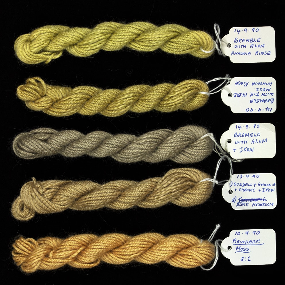 Natural dyes, digitised by Jade Starmore