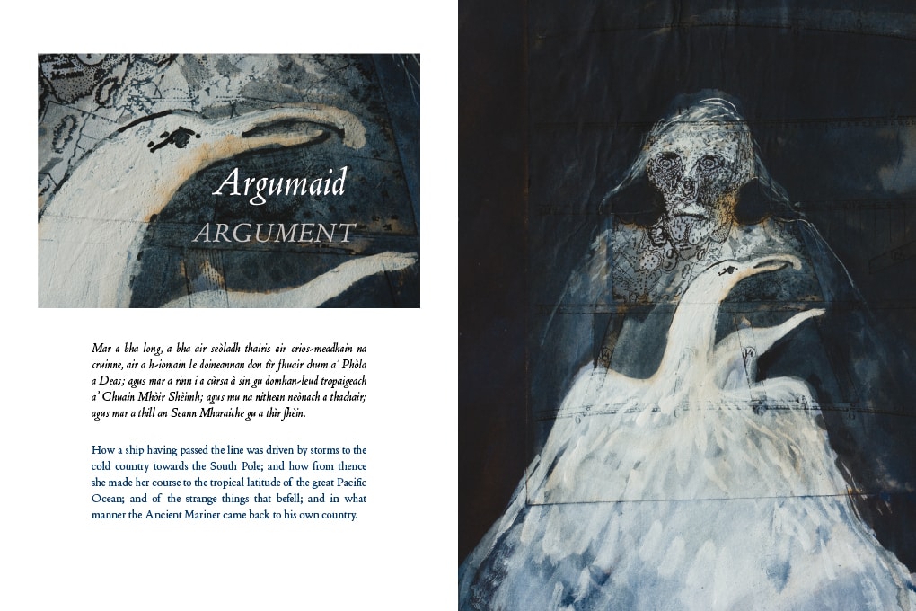 The Rime of the Ancient Mariner, designed and published by the Windfall Press, translated by Angus Macleod and illustrated by Will Maclean The Rime of the Ancient Mariner, designed and published by the Windfall Press, translated by Angus Macleod and illustrated by Will Maclean